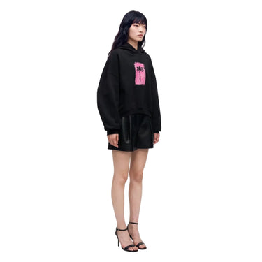 Brushed Palm Tree Loose Hoodie