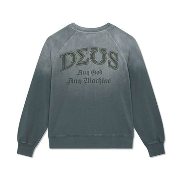 Deus Ex Machina FELPE black and blue crew Dk forest