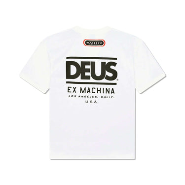 Deus Ex Machina holeshot team tee Vintage white | Blue Express