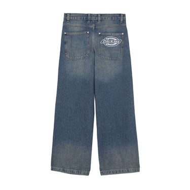 DICKIES Hilham extra loose straight jeans khaki tinted blue | Blue Express