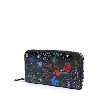 Hollywood Trading Company WALLETS DIRTY FLOWERS ZIP WALLET
