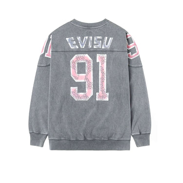 EVISU MAGLIERIA 91 Longsleeve T-Shirt Light Grey