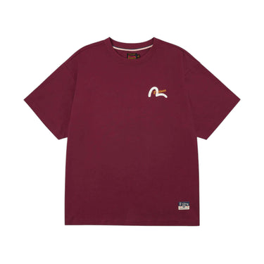 EVISU Printed Ss Tee Burgundy | Blue Express