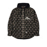 EVISU Wool-touch Checked Shirt Jacket Brown check | Blue Express