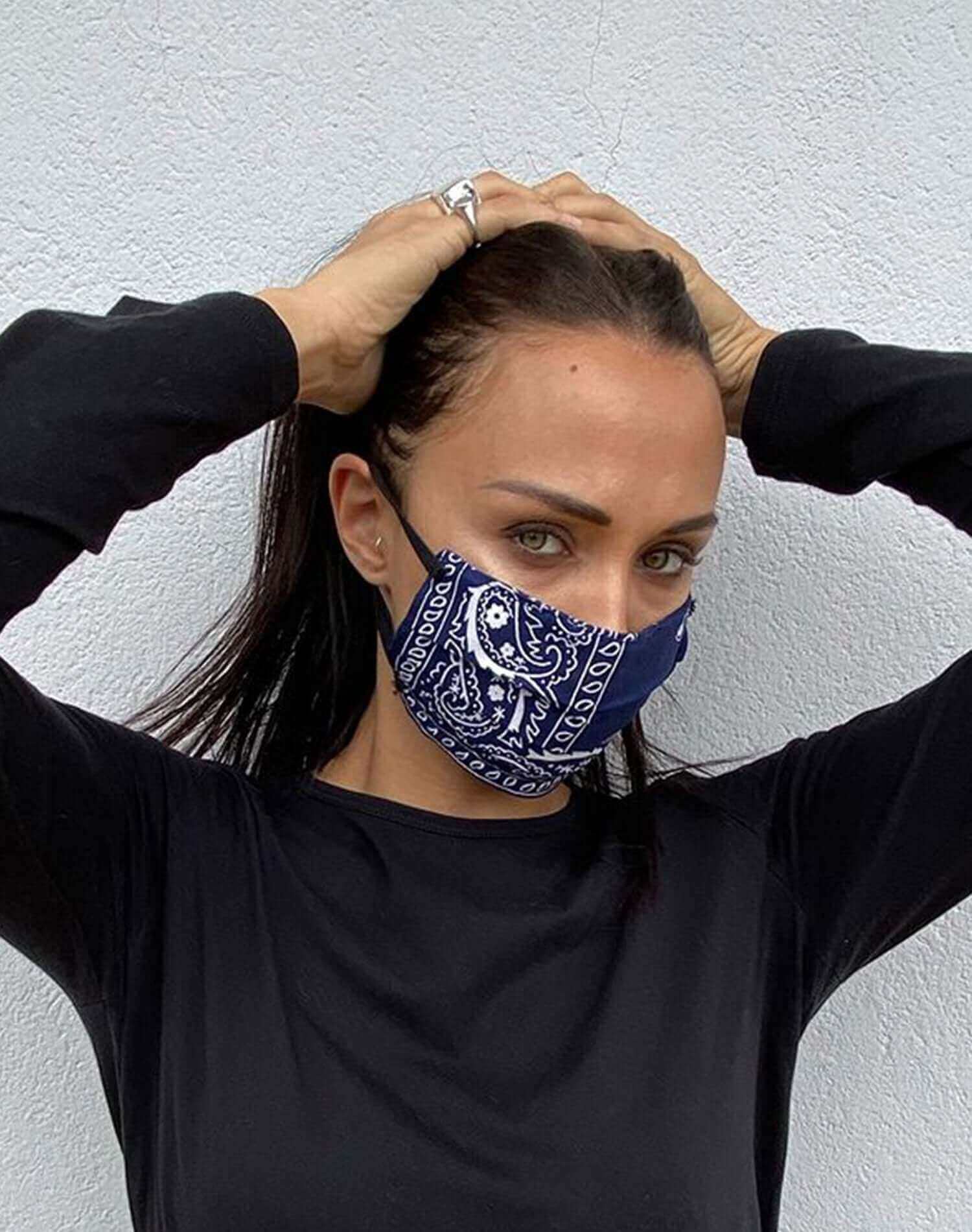 HTC L.A. Bandana Face Mask Blue Blue Express