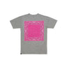 Hollywood Trading Company HTC BANDANA MIX T-SHIRT GREY/FUXIA | Blue Express