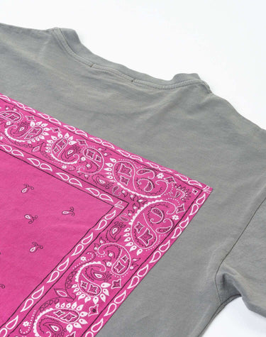 Hollywood Trading Company T-SHIRTS HTC BANDANA MIX T-SHIRT GREY/FUXIA