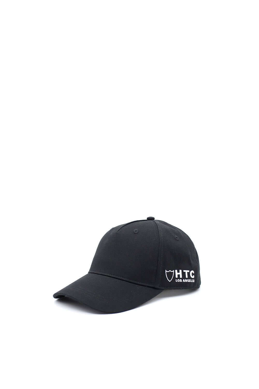 HTC SIDE CAP Black baseball cap , round crown with eyelets , htc logo embroidered on the side, adjustable strap on the back. One size fits all. 100% cotton. HTC LOS ANGELES