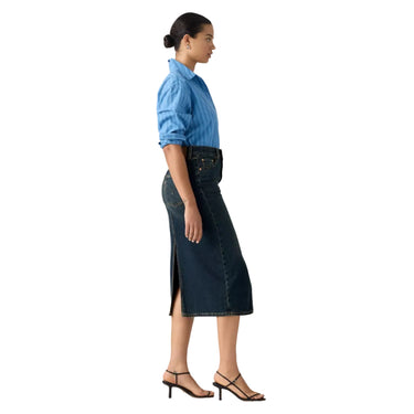 Deconstructed Slit Midi Skirt
