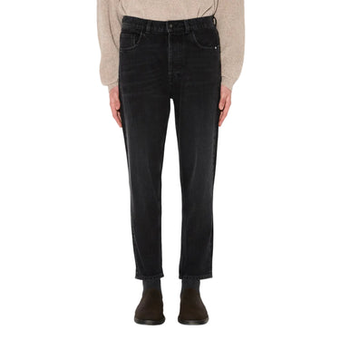 BLACK USED-EFFECT JEREMIAH JEANS