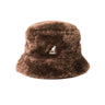 KANGOL CAPPELLI faux shearling utility bucket Brown