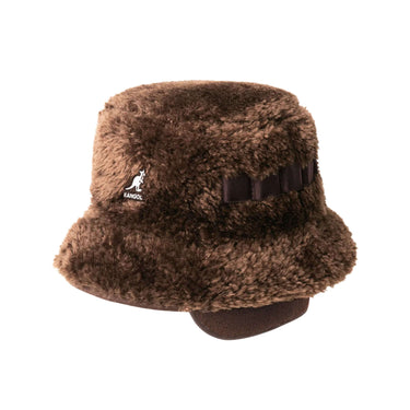 KANGOL CAPPELLI faux shearling utility bucket Brown
