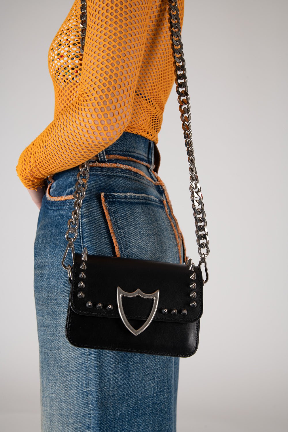 L.A. STUDDED MINI BAG Blue Express