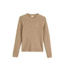 Levi's FELPE rib crew sweater taupe gray