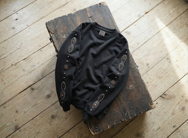 HTC UNISEX MOUSTACHE SWEATER BLACK