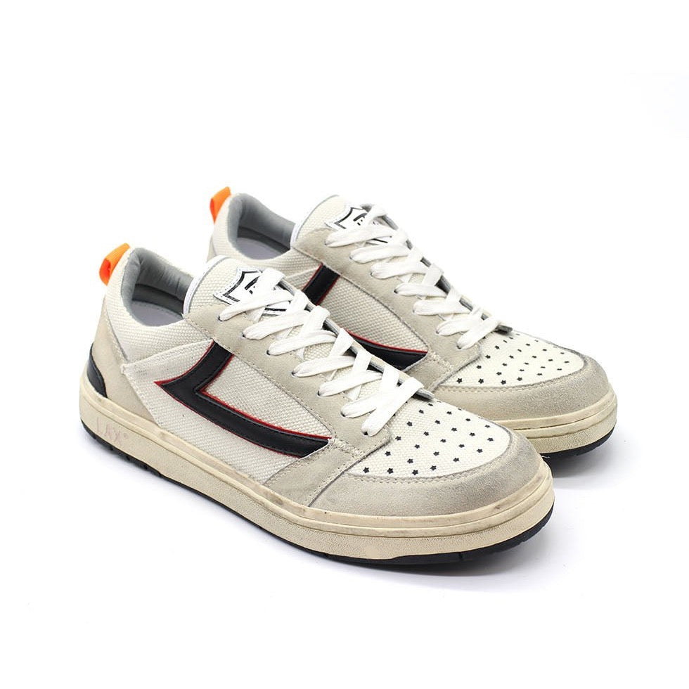 STARLIGHT LOW CANVAS MAN Starlight Low Shield Man Sneakers, back pull loop with logo detail, rubber sole, perforated toe and front lace-up closure, 100% leather HTC LOS ANGELES