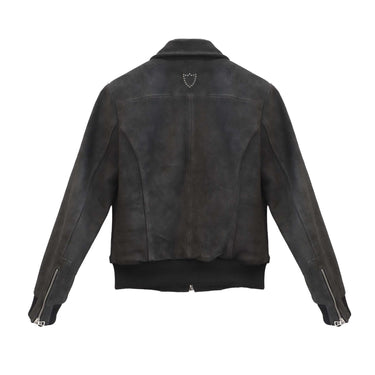 htc los angeles LEATHER JACKETS FRANCISVILLE SUEDE JACKET ANTHRACITE