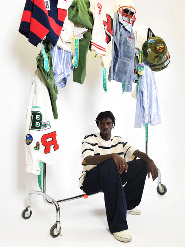 T-shirt maxi righe boxy fit