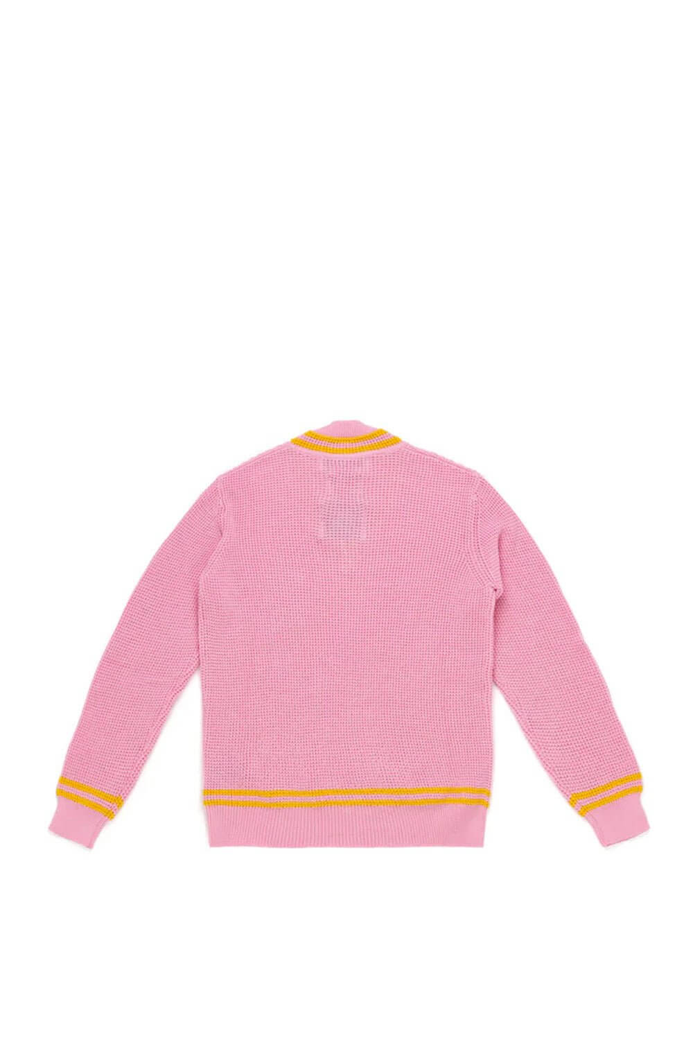 VISITOR Pink sweater with front logo patch. Composition: 100% Cotton HTC LOS ANGELES