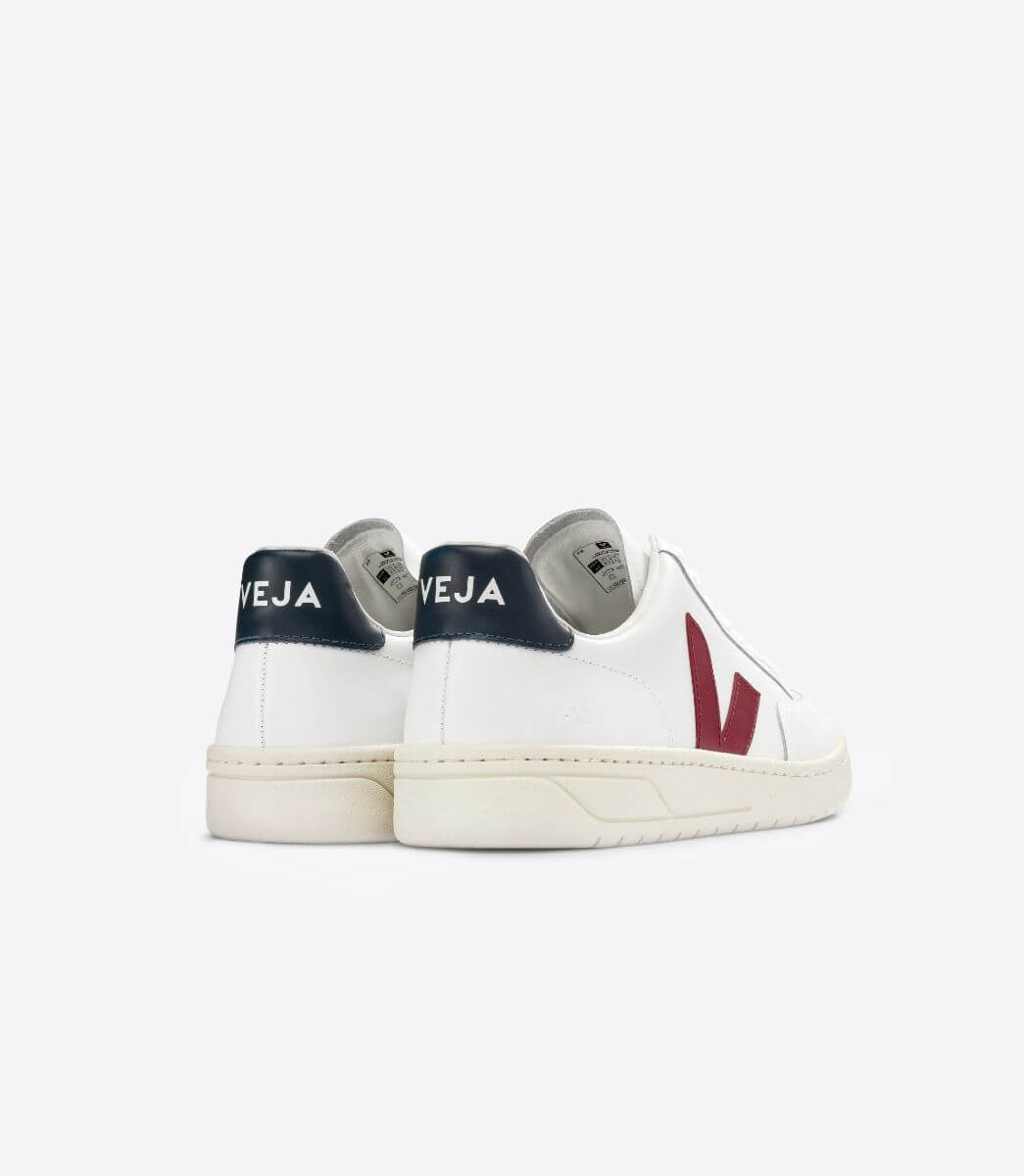 Veja V-12 Leather White Marsala Nautico